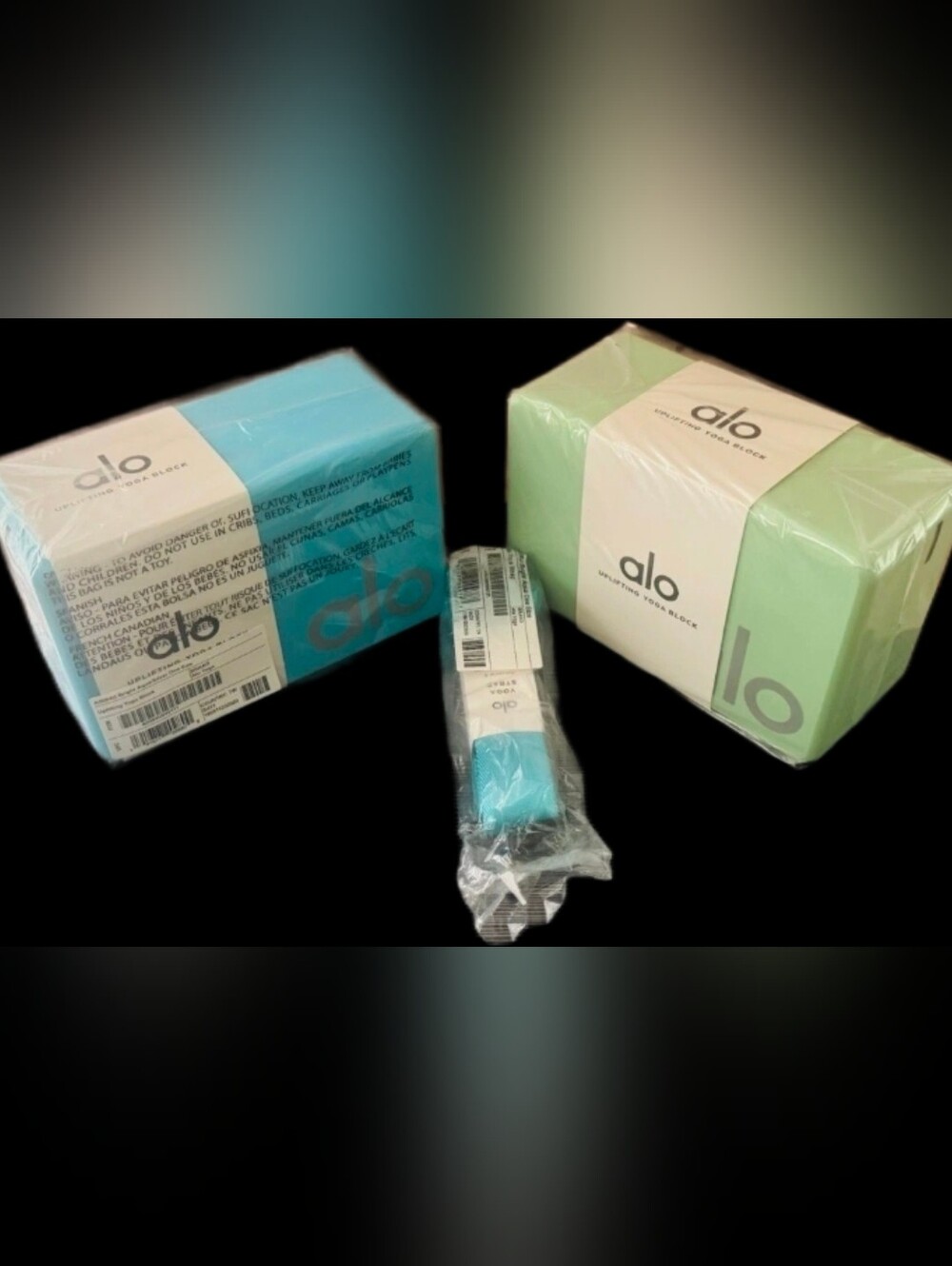 NWT Alo Uplifting Yoga Block Set in Aqua & Mint